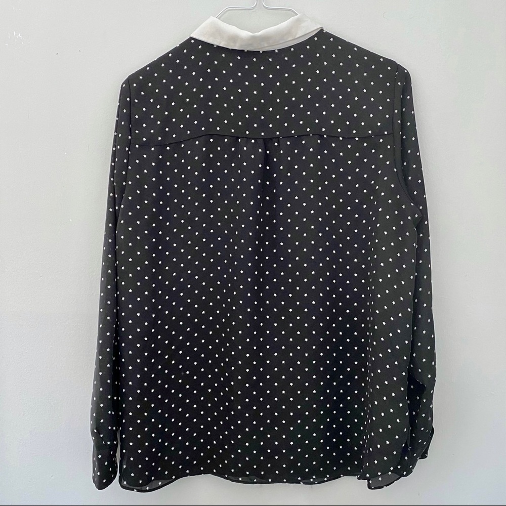 Lauren Conrad star print Peter Pan collar top - Picture 4 of 4